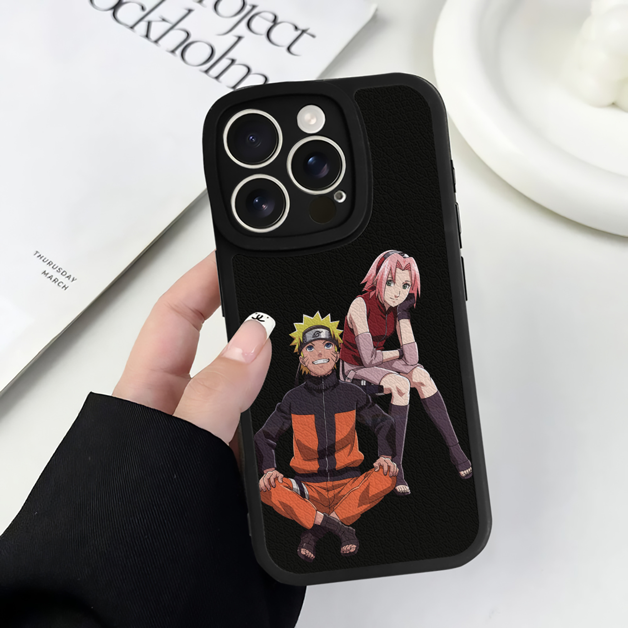 （画像用） NARUTO -ナルト- うずまき ナルト Uzumaki Naruto 【iPhone 16シリーズ対応】シリコンスマホケース（レザー調） 材質：シリコン